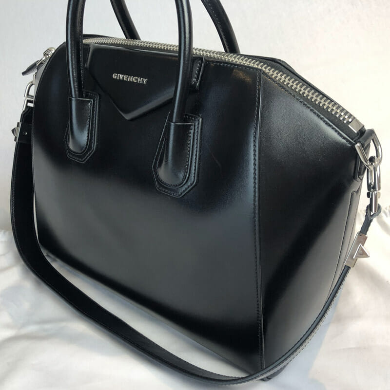 Givenchy Antigona Black Smooth Leather Silver Hardware Medium