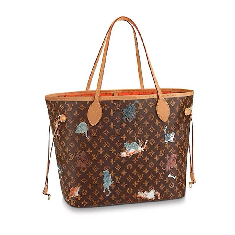 Louis Vuitton Neverfull MM Monogram Leather Tote Bag