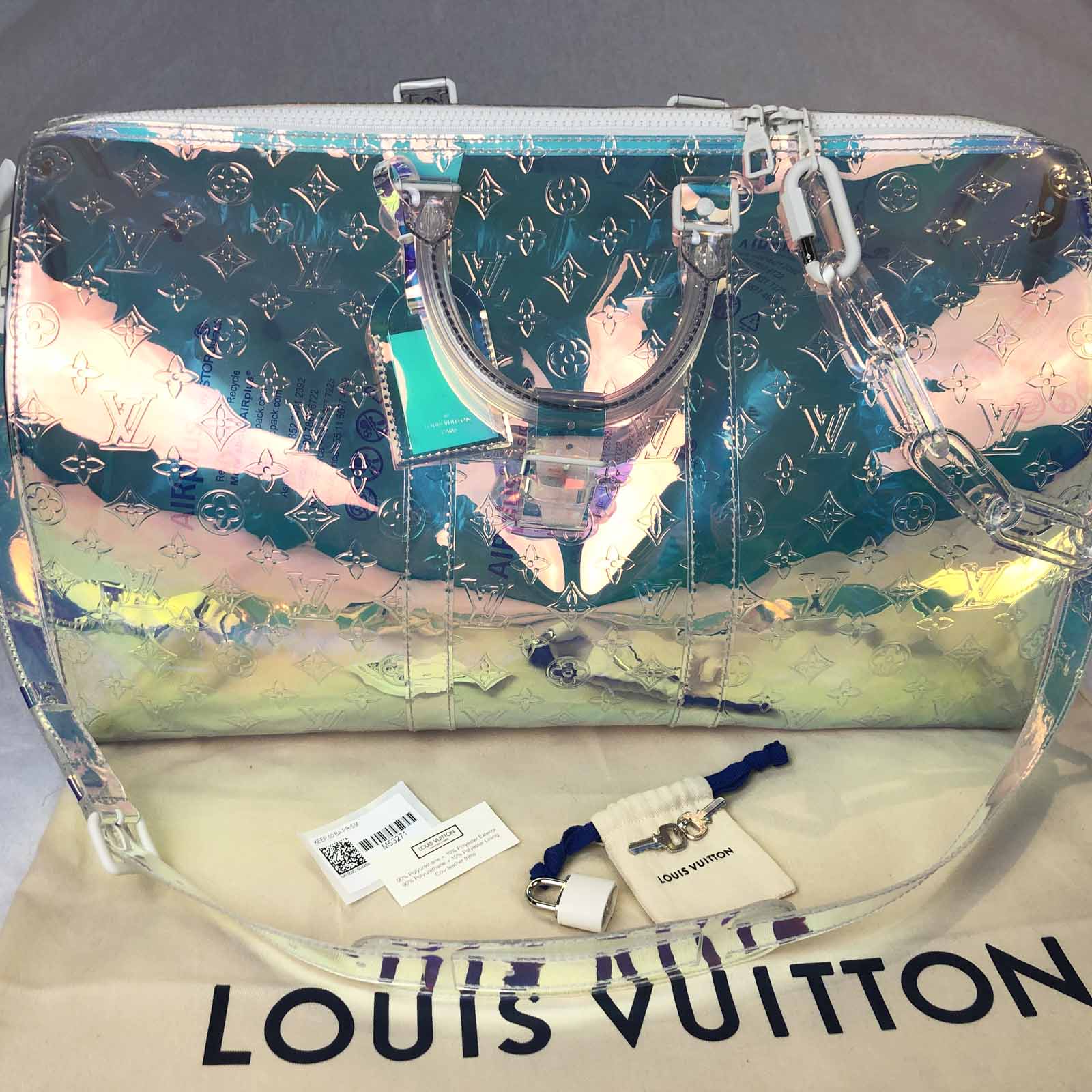Louis Vuitton Prism Bandouliere Keepall 50 by Virgil Abloh - Iridescent bag - Handbagholic