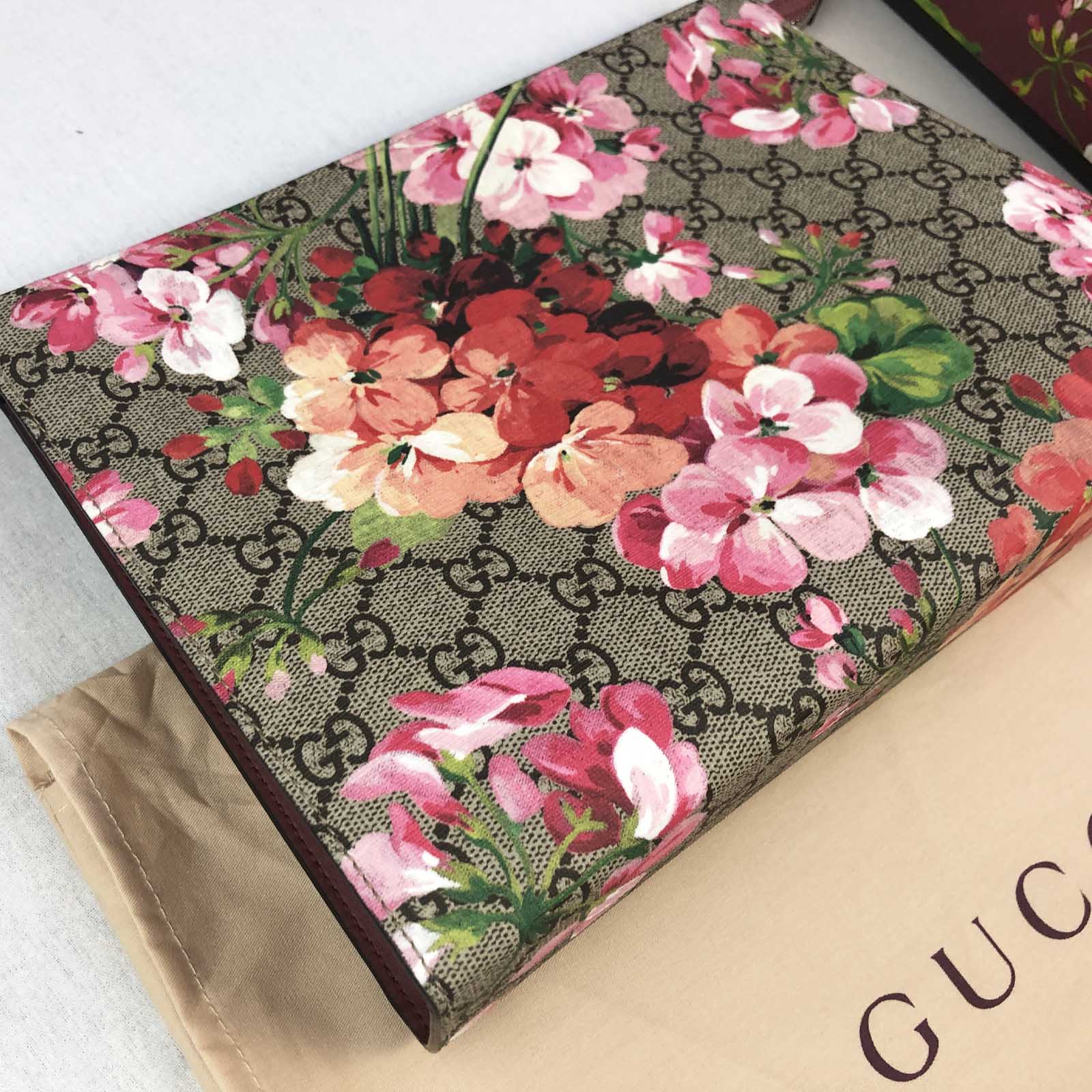 Gucci Blooms Large Cosmetic Pouch / Clutch Bag - Pink Bloom - Handbagholic