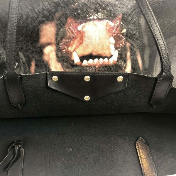 Givenchy Antigona rottweiler Dog Tote Bag handles inside