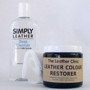 Designer handbag leather and colour reviver restorer and cleanser