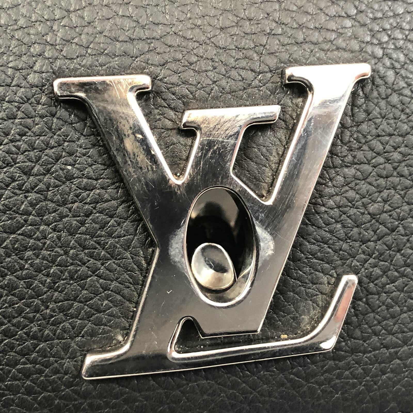 Louis Vuitton Lock Me BB Bag Black Leather with Silver Hardware Handbagholic