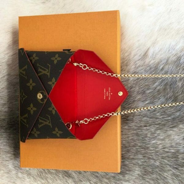 Louis Vuitton Kirigami Medium Pouch Set Handbag Liner Conversion Kit Make Into Shoulder Bag Handbagholic red