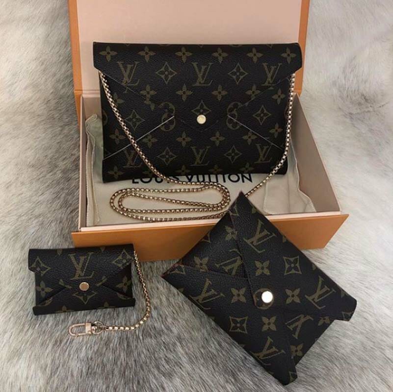 Louis Vuitton Medium Pouch Kirigami Liner Conversion Kit to Shoulder Bag with Chain - Handbagholic