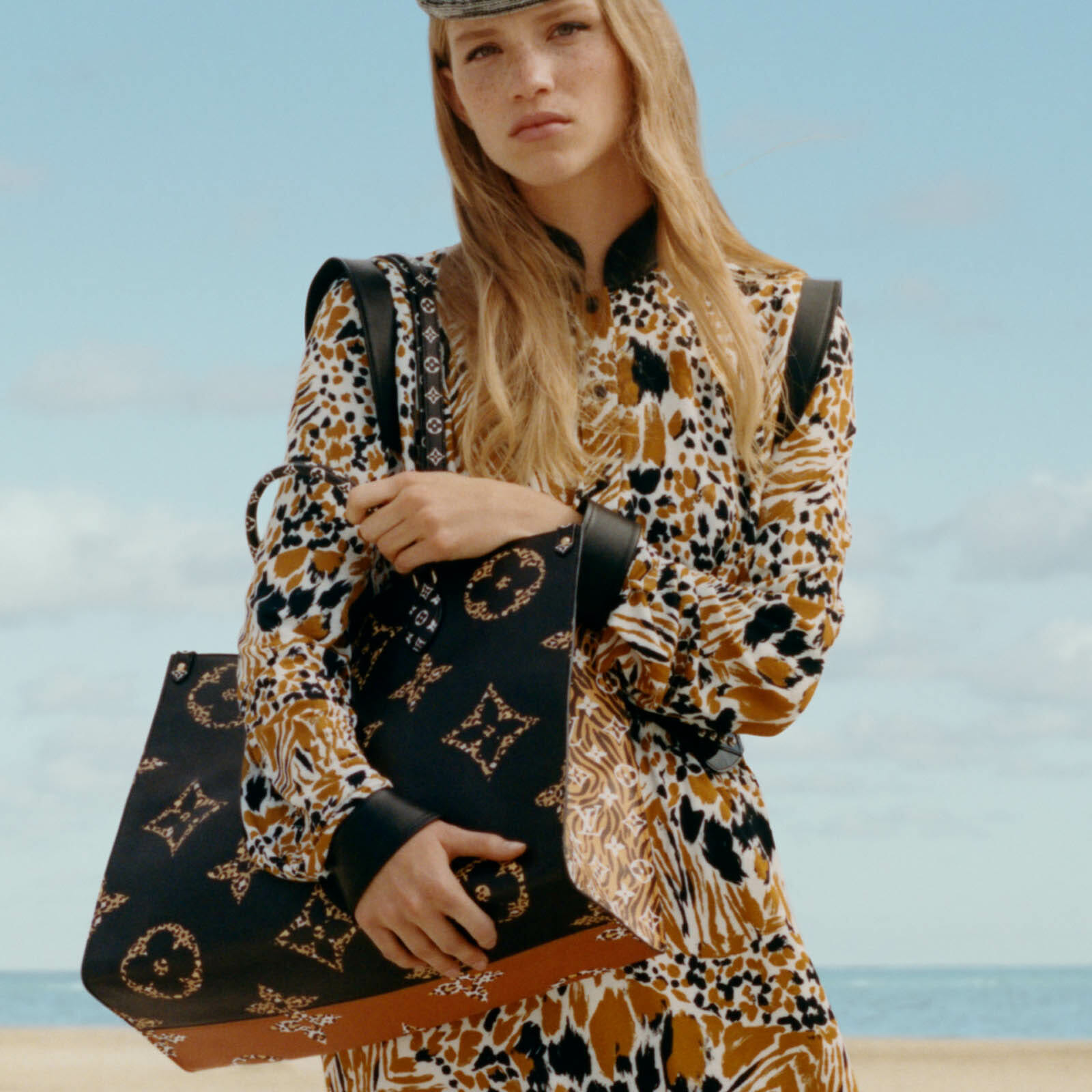 Louis Vuitton Jungle Print On The Go OnTheGo Bag Black and Orange - Handbagholic