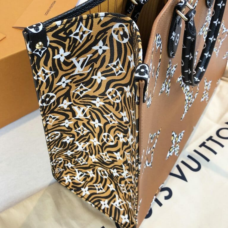 Louis Vuitton Jungle Print On The Go OnTheGo Bag Black and Orange