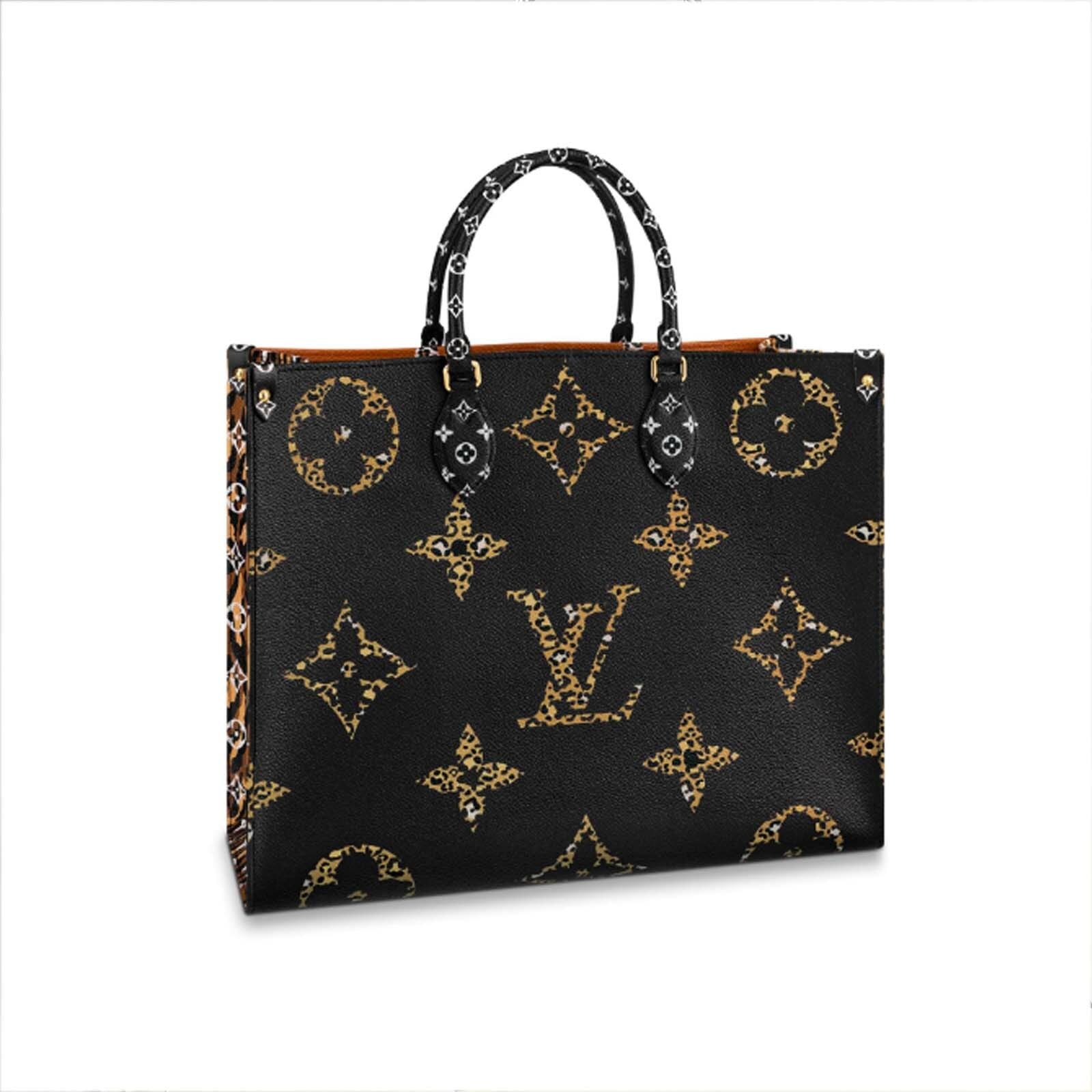 Louis Vuitton Jungle Print On The Go OnTheGo Bag Black and Orange - Handbagholic