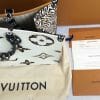 Louis Vuitton Jungle On The Go white Tote Bag Authentic Orange with receipt