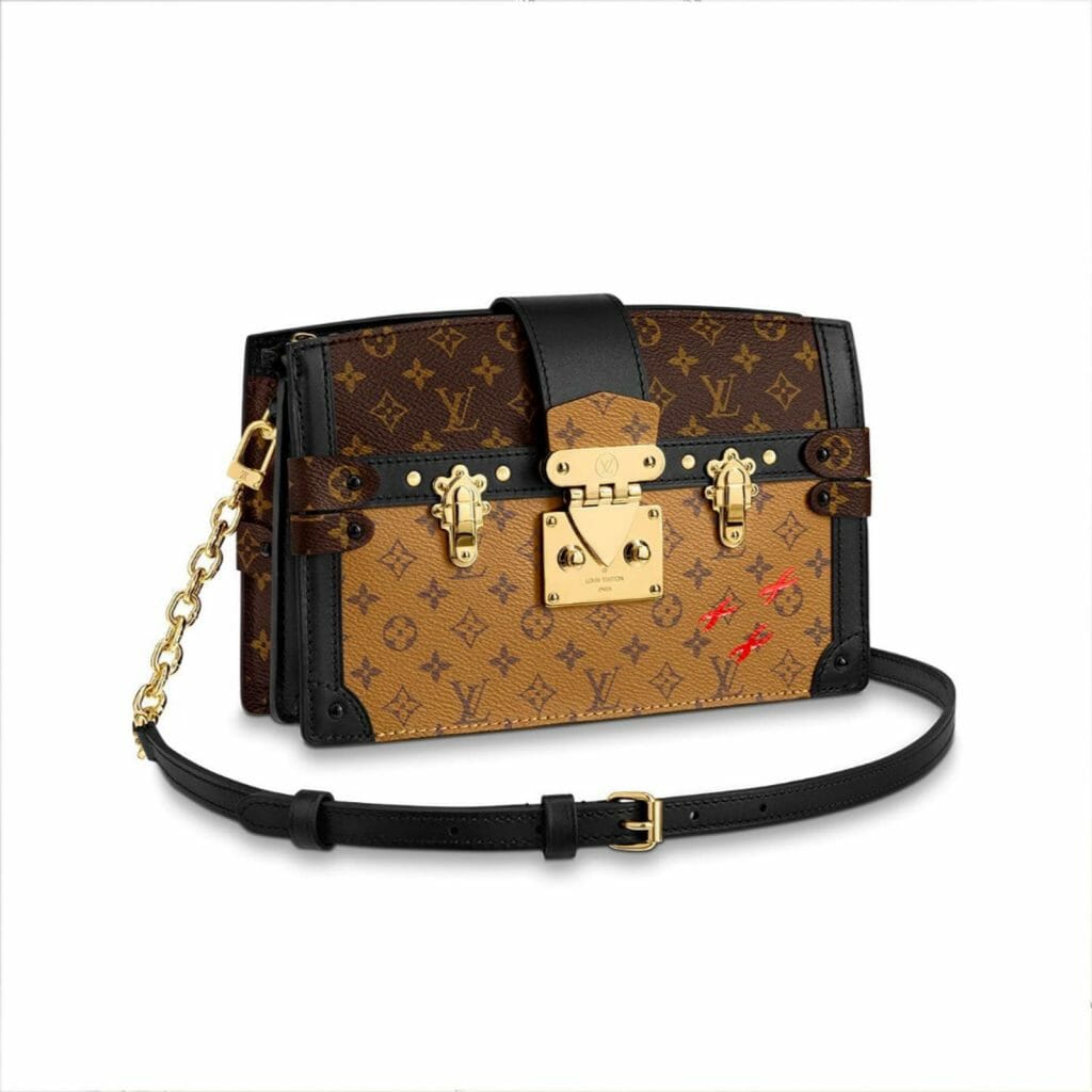 Louis Vuitton Trunk Clutch Bag Cloth with Shoulder Strap Handbagholic