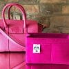 Mulberry Amberley Satchel pink handbag Liner for Designer Handbags Handbagholic