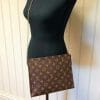 Louis Vuitton toiletry pouch conversion kit 19 turn into shoulder bag with chain on model
