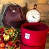 Mulberry Abbey Bucket Bag Handbag Liner Insert Organiser dark red