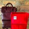Mulberry mini zipped bayswater handbag liner insert organiser for designer handbag red