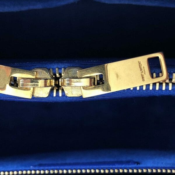 Saint Laurent YSL Sac De Jour Cobalt Bright Blue Small Leather Bag handbagholic authentic designer bag gold zip