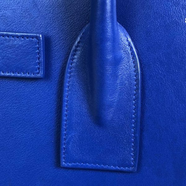 Saint Laurent YSL Sac De Jour Cobalt Bright Blue Small Leather Bag handbagholic authentic designer bag handle