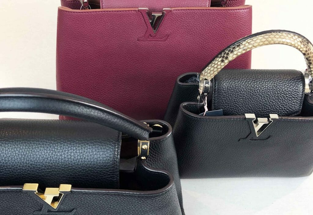 Louis Vuitton Capucines Size Comparison of Mini, BB, PM, MM, and