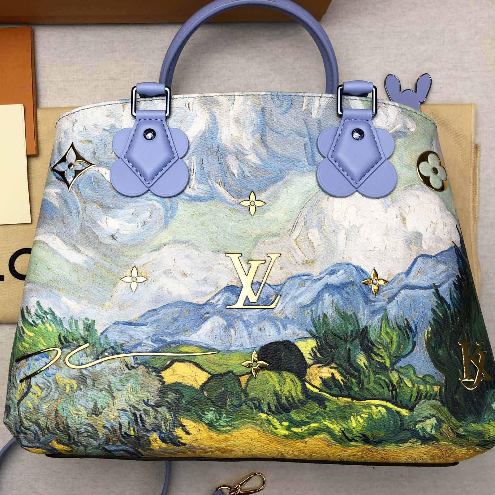 Louis Vuitton Neverfull MM Vincent Van Gogh Masters (With Pouch) Lavender
