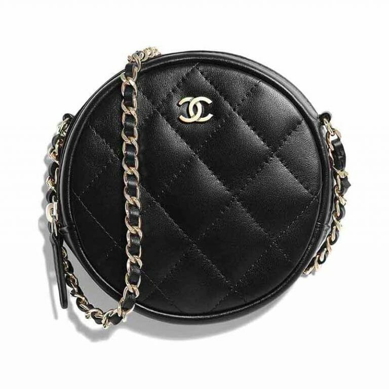 Chanel Classic Round Clutch Bag Clear CC Hardware Protectors Handbagholic