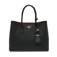 Prada Black Double Bag designer bag for work handbag icon handbagholic 200x200px