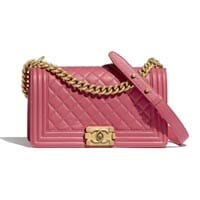 Chanel medium boy bag pink thumbnail handbagholic 200x200px