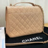 Chanel Large Pink Business Affinity Bag with Gold Hardware corner of bag new Back
