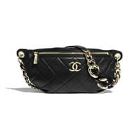 Chanel Waist Bag BumBag Fanny Pack Black thumbnail handbagholic 200x200px