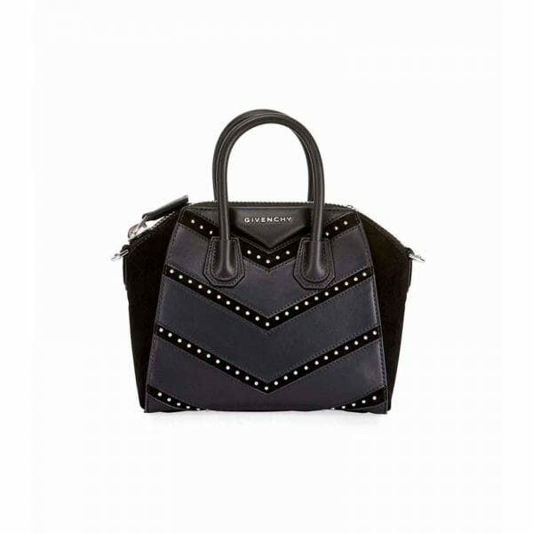 Givenchy Antigona Mini Studded Chevron leather bag handbagholic authentic designer bag