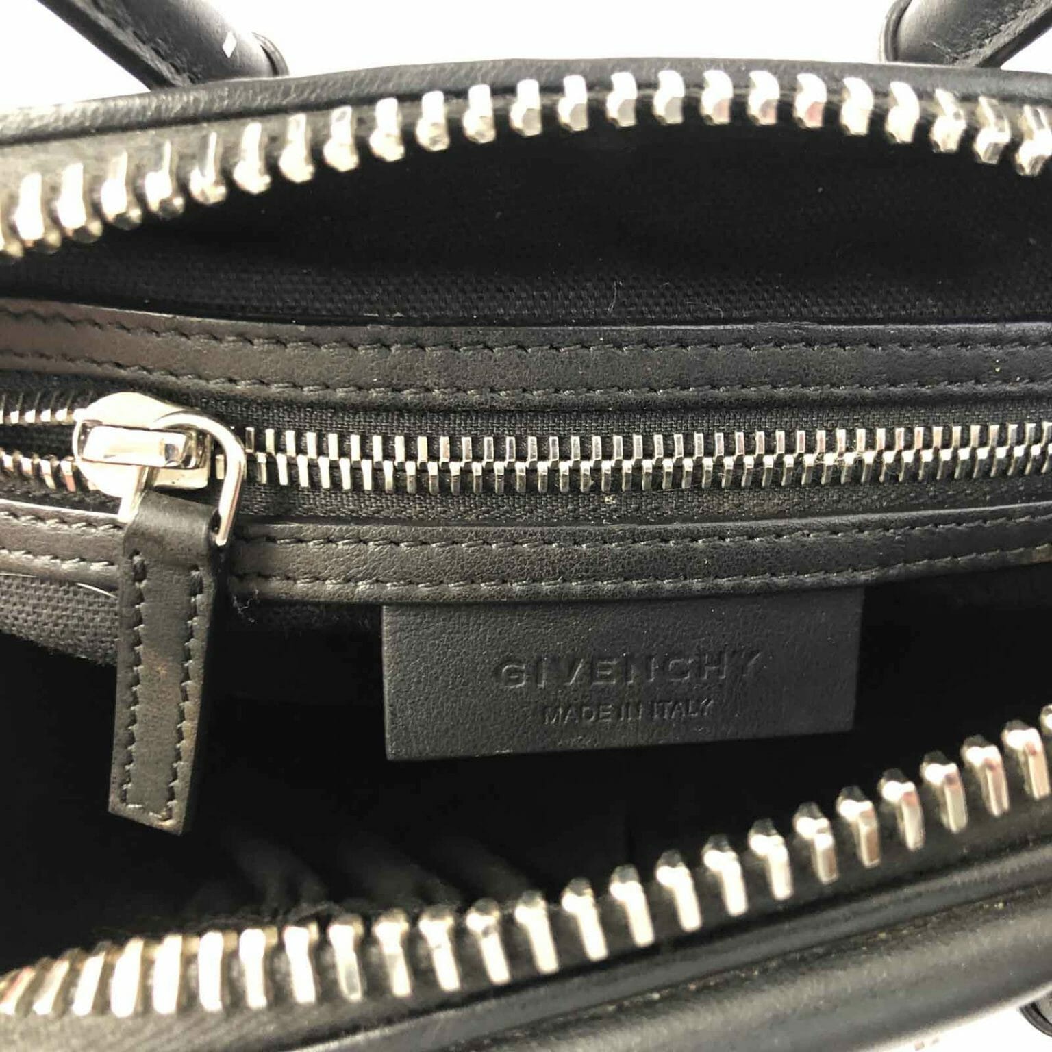 Givenchy Antigona Mini Studded Black Suede and Leather Silver Hardware ...