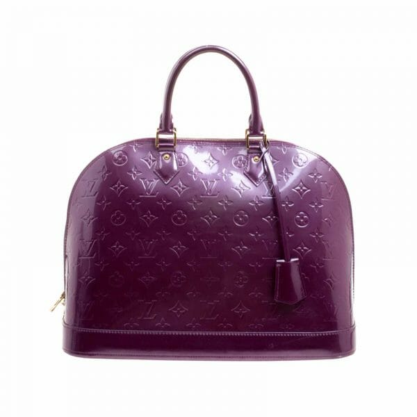Louis Vuitton Alma MM Violette Purple Vernis Monogram Leather ...