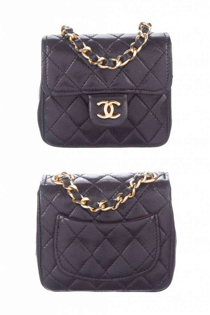 the worlds smallest chanel bag the mini belt bag in black leather