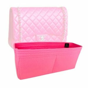 Chanel Maxi Classic Flap Bag handbag liner protector organiser insert handbagholic pink