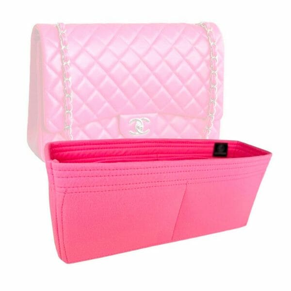Chanel Maxi Classic Flap Bag handbag liner protector organiser insert handbagholic pink