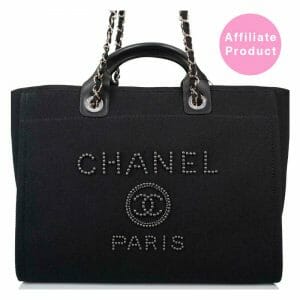 Chanel Pearl Deauville Black Medium Tote Bag