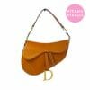 Christian Dior Tan Leather Saddle bag with gold hardware used
