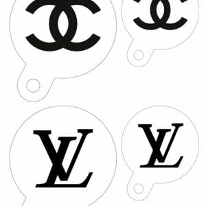 Louis Vuitton and Chanel Coffee Logo Stencils Free Download