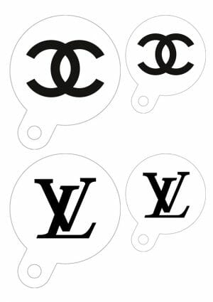 Louis Vuitton and Chanel Logo Coffee Stencil Download - Handbagholic
