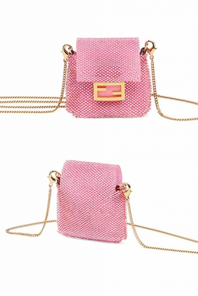 Tiny Fendi Pico baguette charm crossbody bag