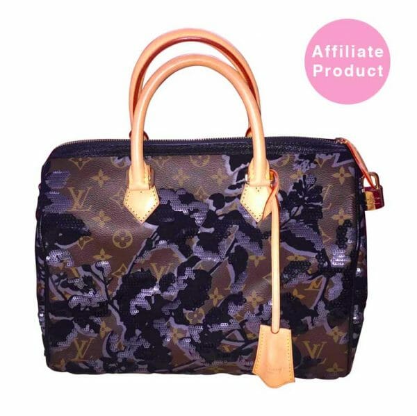 Louis Vuitton Speedy 25 Fleur De Jais Sequin Flowers