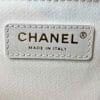 Chanel Pearl Deauville Tote Bag Ecru Beige logo inside