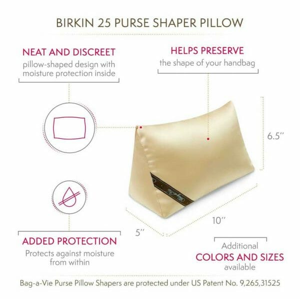 Hermes birkin 25 bag-la-vie purse pillow bag shaper cushion