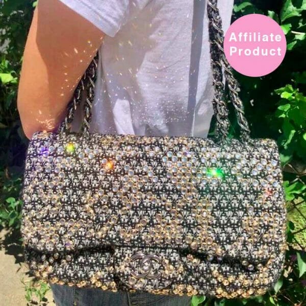 Jumbo Tweed Chanel Classic Flap with Swarovski Crystals