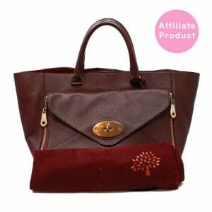 Mulberry Oxblood Large Willow Tote Bag with Gold hardware