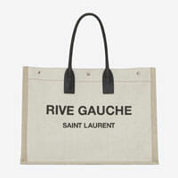 saint laurent RIVE GAUCHE TOTE BAG IN LINEN AND LEATHER designer tote bag handbag icon handbagholic 200x200px