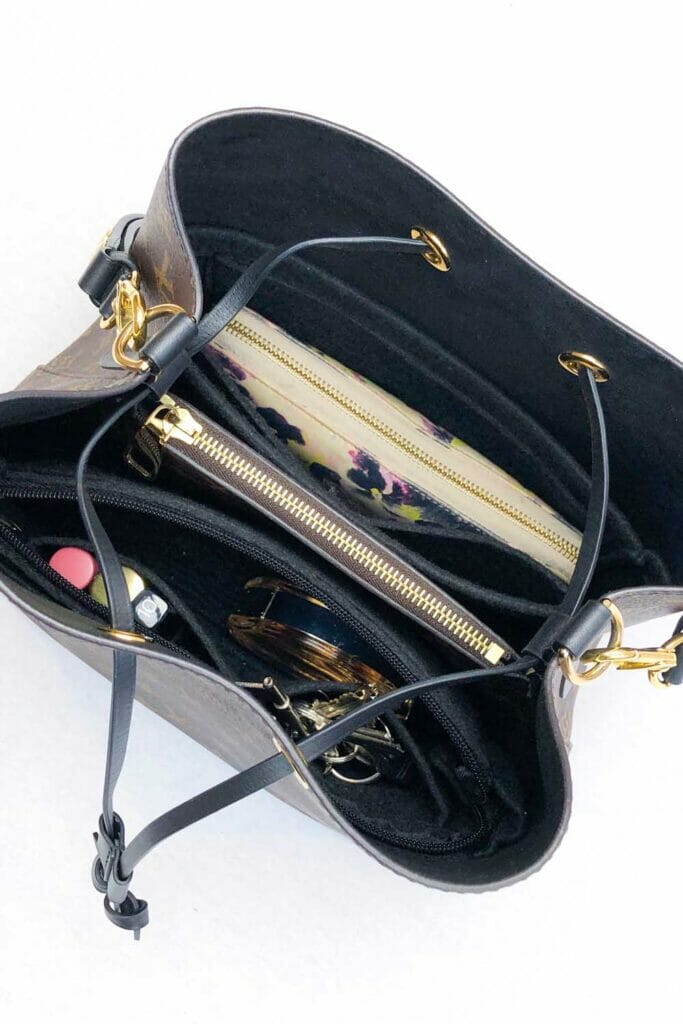 Suedette Basic Style Leather Handbag Organizer for Louis Vuitton NeoNoe