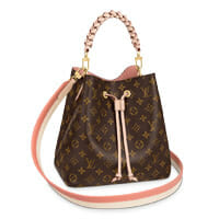 Louis Vuitton NÉONOÉ MM BUCKET BAG monogram canvas braided handle LV Thumbnail