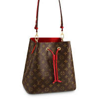 LOUIS VUITTON Neonoe Monogram Canvas Shoulder Bag Coquelicot