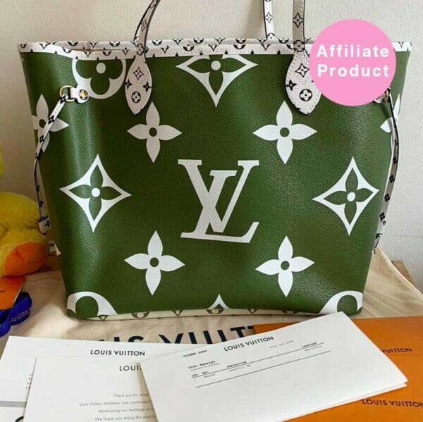 Louis Vuitton Neverfull MM Giant Monogram Green Khaki