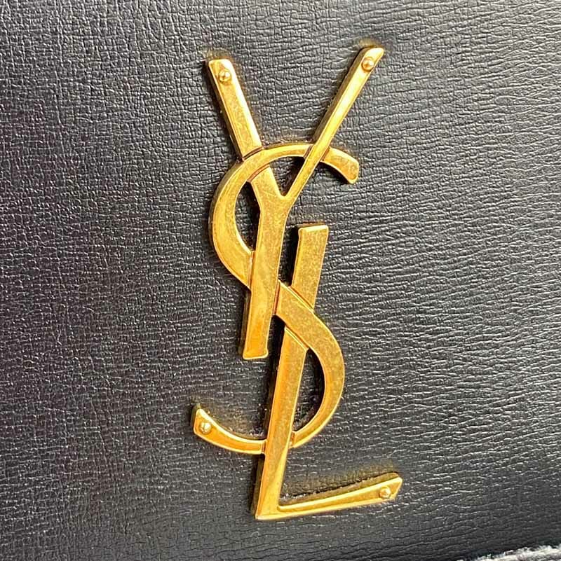 Saint Laurent Medium Black and Gold Sunset Bag Handbagholic