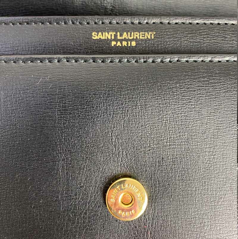 Saint Laurent Medium Black and Gold Sunset Bag Handbagholic